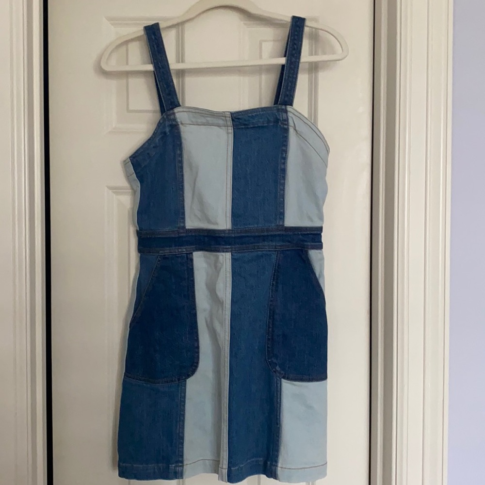 Alice and Olivia Jeans: Denim Patch Midi Dress